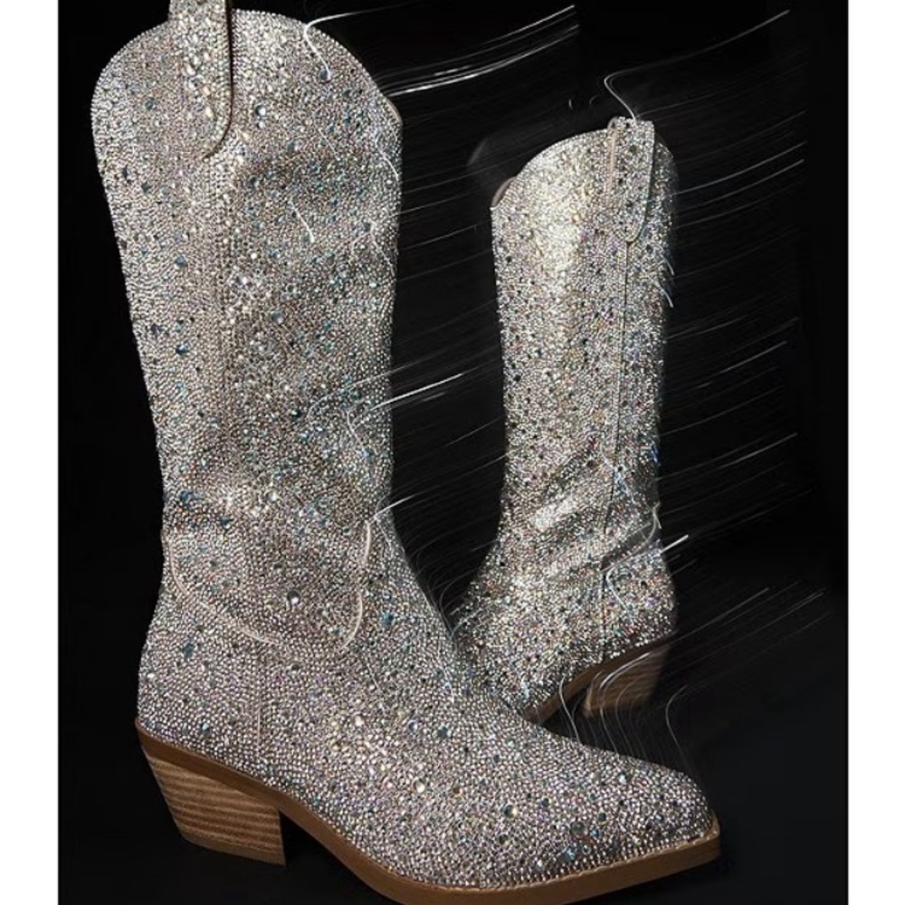 Betsy Johnson rhinestone cowboy boots